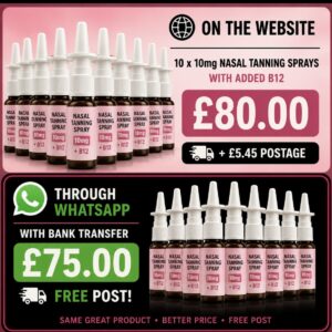 10 X NASAL TANNING SPRAY ADDED B12