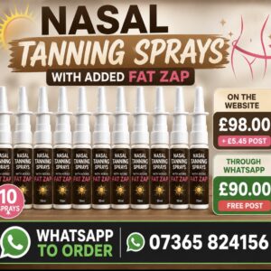 10 X NASAL TANNING SPRAYS ADDED FAT ZAP