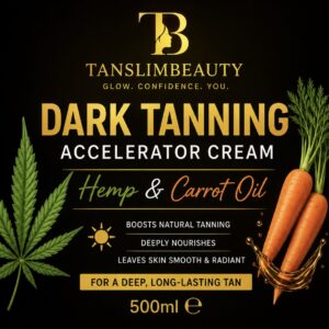 DESIRABLY DARK HEMP AND CARROT OIL TANNING ACCELERATOR CREAM 500ML TUB