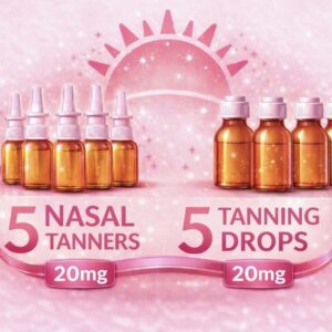 5 NASAL TANNERS AND 5 TANNING DROPS 20MG