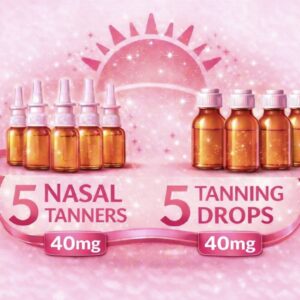 5 NASAL TANNERS AND 5 TANNING DROPS 40MG