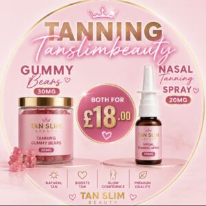 Tanning gummy bears 30MG and 20mg nasal tanning spray bundle